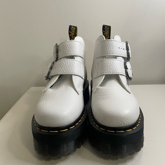 Dr. Martens Devon Flower Buckle Leather Platform - Picture 2 of 8